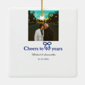 ブルーグボウ応援40周年結婚の セラミックオーナメント (裏面)