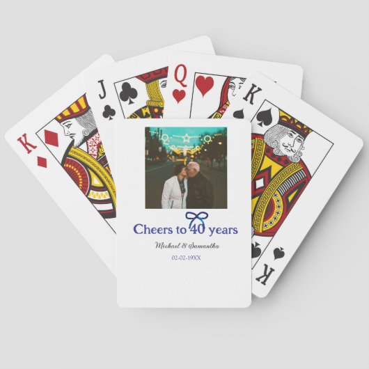 ブルーグボウ応援40周年結婚の トランプ (裏面)