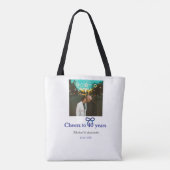 ブルーグボウ応援40周年結婚の トートバッグ (裏面)