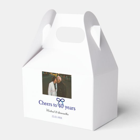 ブルーグボウ応援40周年結婚の フェイバーボックス (正面サイド)