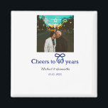 ブルーグボウ応援40周年結婚の マグネット<br><div class="desc">デザイン</div>