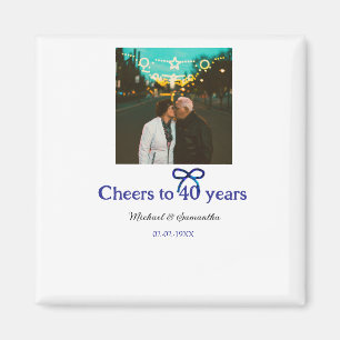 ブルーグボウ応援40周年結婚の マグネット