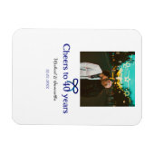 ブルーグボウ応援40周年結婚の マグネット (横)