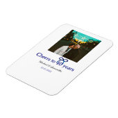 ブルーグボウ応援40周年結婚の マグネット (左側)