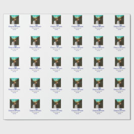 ブルーグボウ応援40周年結婚の ラッピングペーパー