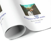 ブルーグボウ応援40周年結婚の ラッピングペーパー (ロールコーナー)