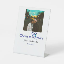 ブルーグボウ応援40周年結婚の 台座サイン