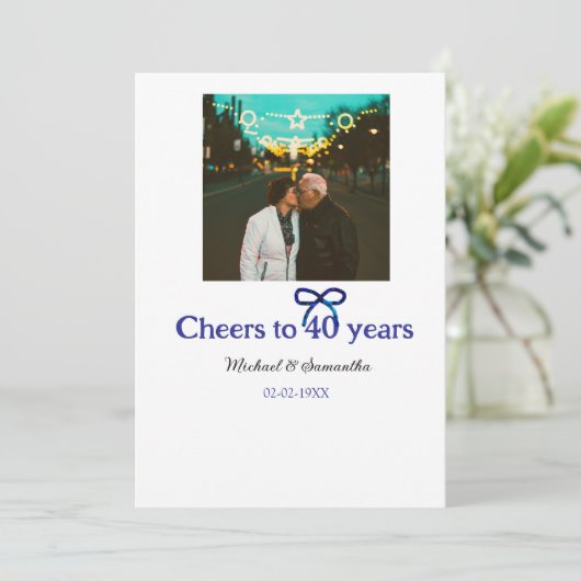 ブルーグボウ応援40周年結婚の 招待状 (スタンド正面)