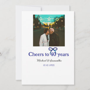 ブルーグボウ応援40周年結婚の 招待状