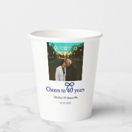 ブルーグボウ応援40周年結婚の 紙コップ