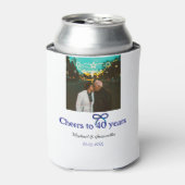 ブルーグボウ応援40周年結婚の 缶クーラー (缶正面)