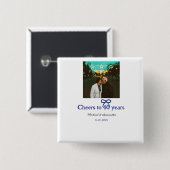 ブルーグボウ応援40周年結婚の 缶バッジ (正面&裏面)