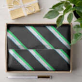 ブルーグミニマルリーンブラック大ストライプ日本文字 薄葉紙 (ギフト)