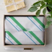 ブルーグミニマルリーンミディアムストライプ文字 薄葉紙 (ギフト)