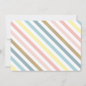 ブルーグミベアお菓子すしガールフォト誕生日 招待状 (裏面)