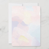 ブルーグミベアキャンディスシパーティーガール誕生日 招待状 (裏面)