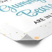 ブルーグミベア推測ゲームボーイベビーシャワー ポスター (角)