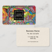 ブルーグモダンラフィティカッコいい抽象芸術アートビジネスCa 名刺 (正面/裏面)