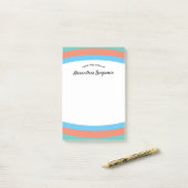 ブルーグモダンリーンコーラルスタイリッシュエレガントカスタム ポストイット (デスク上)