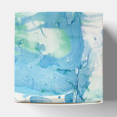 ブルーグモダンリーンホワイト大理石ルック抽象芸術 フェイバーボックス (上部)