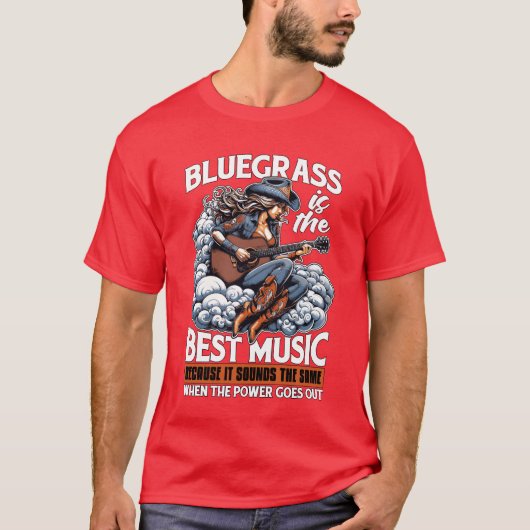 ブルーグラスが最高の音楽カントリーミュージック好きな少年 Tシャツ (正面)
