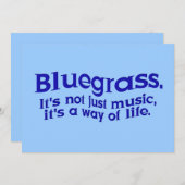 ブルーグラスのパーティーかジャムセッション 招待状 (正面/裏面)