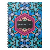 ブルーグラスアールデコヴィンテージエレガンス – あなたのテキスト ノートブック (正面)