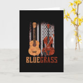 ブルーグラスギターマンドリンリゾネーターUSA カード (黄色い花)