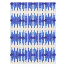 ブルーグラスコーク整列ボトル テーブルクロス