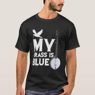 ブルーグラスバンジョー私の草はブルーラブバンジョー Tシャツ