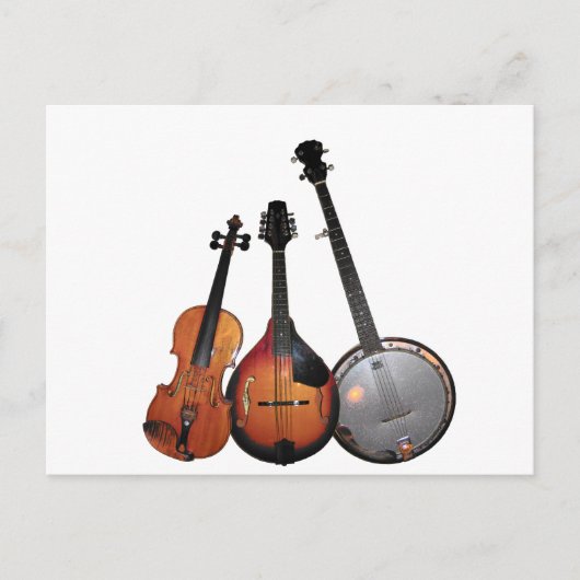 ブルーグラスバンド漫画 ポストカード (正面)