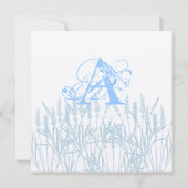 ブルーグラスブライトブルーフォント日付を保存 セーブザデート (裏面)