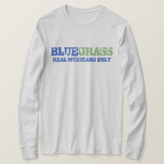 ブルーグラスミュージック実在ミュージシャン専用ラフ文字 Tシャツ (デザイン正面)