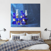 ブルーグラスランプ引き伸ばしキャンバス印刷 キャンバスプリント (インサイチュ (寝室))