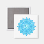 ブルーグラスロータスフラワーOMシンボルスケッチ マグネット (正面/裏面)