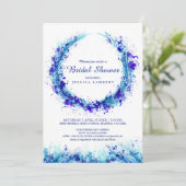 ブルーグラス水カラスプラッシュブライダルシャワー招待状 招待状 (スタンド正面)