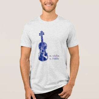 ブルーグラス・カントリーミュージックギフト バイオリン(フィドル)デザイン トライブレンドTシャツ