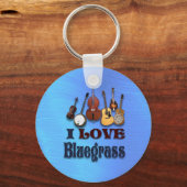 ブルーグラス・キーチェーンが大好き キーホルダー (正面)