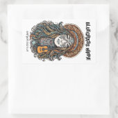 ブルーグラス・ヒッピー・ステッカー 長方形シール (バッグ)