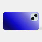 ブルーグラデーションのスマホケース | シンプルモダン iPhone 15ケース (裏面横)