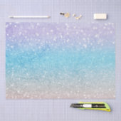 ブルーグラデーションピンクピーチグリッターすべての行事 薄葉紙 (クラフト)