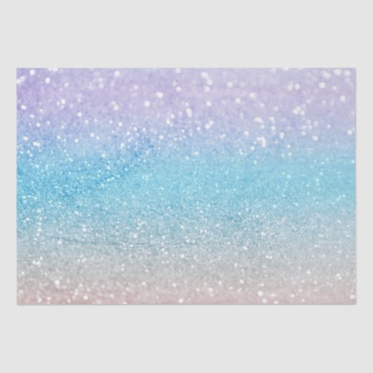 ブルーグラデーションピンクピーチグリッターすべての行事 薄葉紙 (正面)