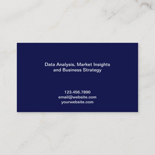 ブルーグラデーションプロフェッショナルコンサルタント名刺 名刺 (裏面)