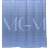 ブルーグラデーション巨大モノグラム シャワーカーテン (正面)