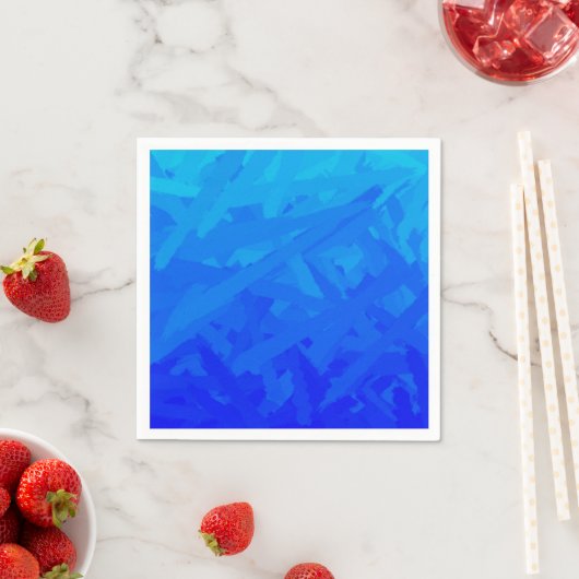 ブルーグラデーション抽象画  スタンダードカクテルナプキン (インサイチュ)
