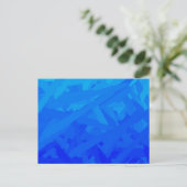 ブルーグラデーション抽象画  ポストカード (スタンド正面)