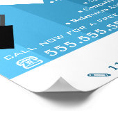 ブルーグラデーション絵を描ローラー、ペインター&デコレーター ポスター (角)