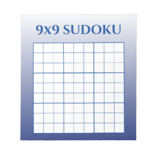ブルーグラデーション9バイスドクテンプレート ノートパッド