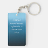 ブルーグラデーション（昆虫）オオカバマダラ、モナーク蝶 キーホルダー (裏面)