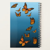 ブルーグラデーション（昆虫）オオカバマダラ、モナーク蝶 プランナー手帳 (裏面)